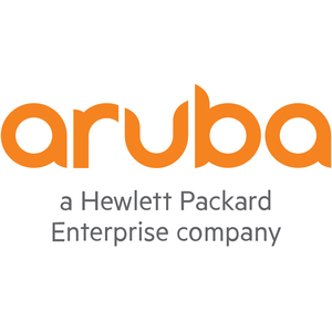 HPE Aruba Networking logo in orange and gray, featuring the word "aruba" prominently, with "a Hewlett Packard Enterprise company" below in smaller text.