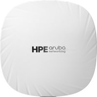 White HPE Aruba Networking AP-505 access point with rounded edges and logo on top.