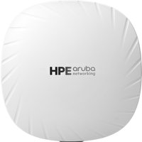 White square HPE Aruba Networking AP-515 router with rounded edges and central logo.