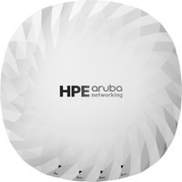 HPE Aruba AP-725 access point, white with textured pattern, rounded edges, and logo on top.