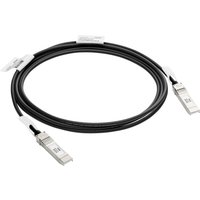 Black HPE Aruba 10G SFP+ to SFP+ 3m direct attach cable with silver connectors on both ends.