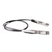 Black 2-foot HPE X240 Direct Attach Cable with SFP+ connectors on both ends, designed for high-speed network connections.