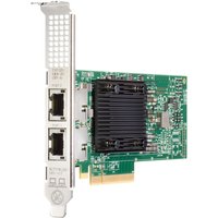 HPE Broadcom BCM57416 Ethernet adapter with green circuit board, black heatsink, and dual Ethernet ports.