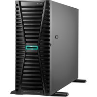 Black HPE ProLiant ML350 Gen12 server tower with vented front panel and green accent logo.