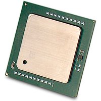 Square HPE Intel Xeon processor with green circuit board and silver central chip, featuring multiple pins around edges.