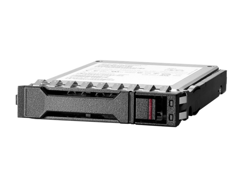HPE P53560-K21 internal hard drive featuring a sleek black casing, 600 GB capacity, 15000 RPM speed, and a SAS connector for high-performance data storage.