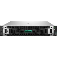 HPE ProLiant DL380 Gen12 server, silver chassis, black front panel, 8 small form factor bays, green logo.