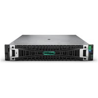 HPE ProLiant DL345 Gen11 server, black front panel, 8 SFF bays, green logo, compact and rectangular design.