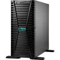 Black HPE ProLiant ML110 Gen11 tower server with vented front panel and green LED indicator.
