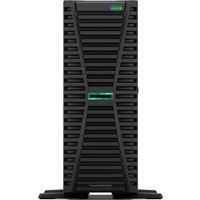 Black HPE ProLiant ML350 Gen11 Server with vertical vented front panel and green logo at the center.