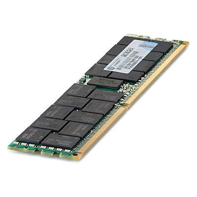 HPE SPS-DIMM 8GB 1Rx4 PC3L 12800R memory module featuring a green circuit board with multiple black memory chips and gold connectors.