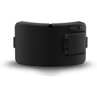 Black HTC wearable battery with curved design, connector port, and LED indicator lights on the top edge.