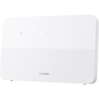 White Huawei 4G CPE 5 wireless router with smooth rectangular design, dual-band, and LED indicators.
