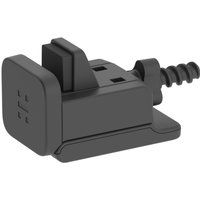 Black Huddly mounting kit with adjustable clamp and screw mechanism, compact design for secure camera attachment.