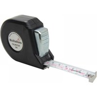 Black Hultafors Talmeter tape measure, 3m length, 16mm width, with silver metal tip and white measuring tape.
