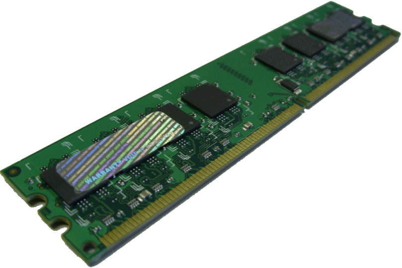 Green circuit board memory module with a gold connector edge, featuring multiple black chips and a reflective label, designed for DDR3 1333 MHz ECC compatibility.