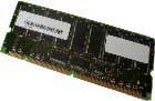 Hypertec 256MB PC133 memory module featuring a green circuit board with gold connectors, two white labels on top, and a compact design suitable for legacy systems.
