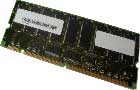 256MB PC133 memory module by Hypertec, featuring a green PCB with black memory chips and white labels, designed for legacy systems, measuring approximately 5.25 inches long.