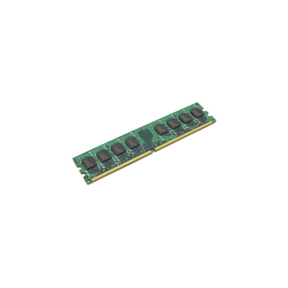 Green circuit board memory module with eight black chips, labeled "Hypertec 41U5252-HY," featuring a gold connector edge, designed for DDR3 1066 MHz, 2 GB capacity.