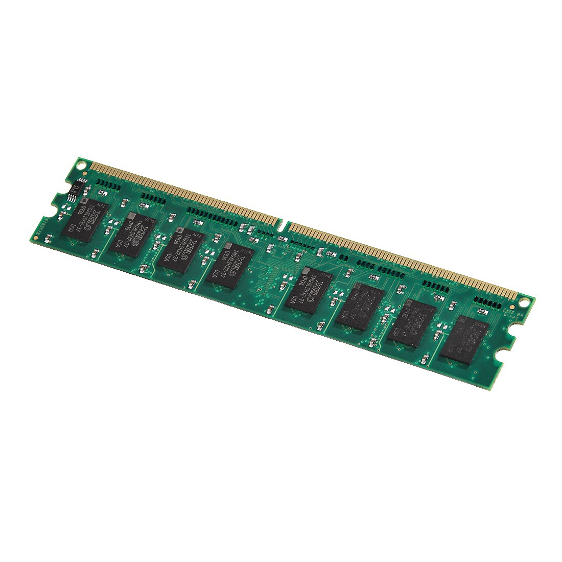 Green printed circuit board with eight black memory chips, featuring gold connectors on one edge, labeled as Hypertec 41Y2768-HY, 8 GB DDR2 667 MHz memory module.