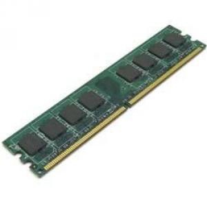 Green circuit board memory module with eight black chips, featuring a gold connector edge, labeled as Hypertec 432806-B21-HY, 2 GB DDR2 667 MHz.