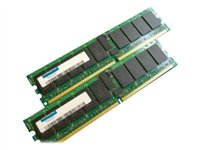 Two green Hypertec DDR2 memory modules, each 2 GB, featuring black memory chips and a label, designed for PC3200 with a 240-pin configuration.