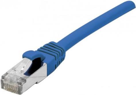 Blue 0.3 m Cat6 F/UTP networking cable with a clear plastic connector and a molded strain relief for durability.