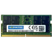 Hypertec DDR5 memory module, 64GB, green circuit board with black chips and white label.