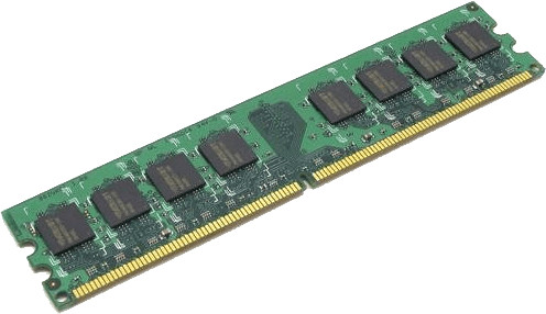 Hypertec HYMAC8104G memory module featuring a green PCB with eight black memory chips, 4 GB capacity, and 1333 MHz speed, designed for DDR3 slots.