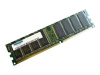 Hypertec HYMAS73256 memory module featuring a green circuit board with eight memory chips, labeled with specifications, and a gold connector edge, designed for DDR 400 systems.