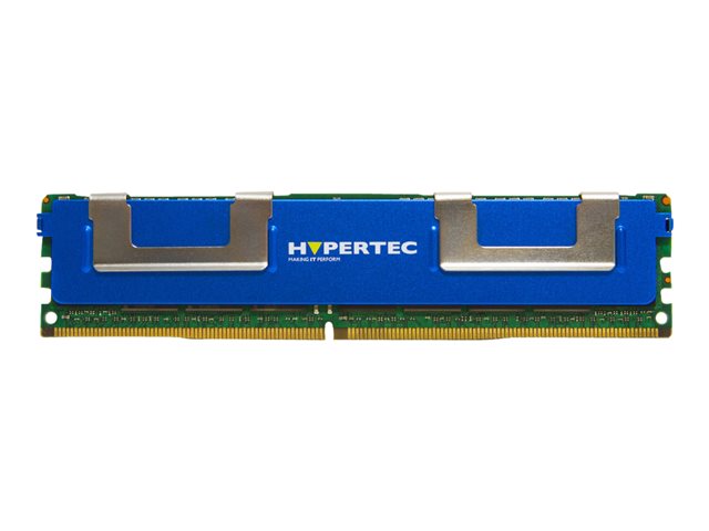 Blue Hypertec HYMHP2604G-LV DDR3 memory module, 4 GB, featuring a sleek aluminum heat spreader and gold contacts, designed for 1600 MHz performance.