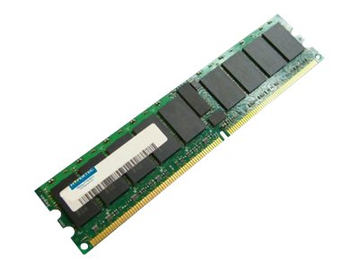 Green circuit board with eight black memory chips, gold connectors at the bottom, labeled with "Hypertec HYR25325642GBOE," indicating a 2 GB DDR2 667 MHz ECC memory module.