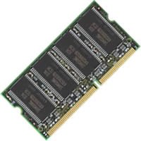 Green Hypertec memory module with black chips and gold connectors, 0.5 GB SDR, model PA3108U-1M51-HY.