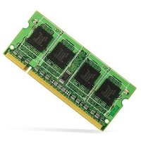 Green Hypertec DDR2 memory module with black chips and gold connectors, 0.5 GB capacity.