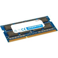 Blue Hypertec 4 GB memory module with gold connectors and white label.