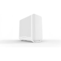 White HYTE X50 Air mid tower case with sleek design, mesh front panel, and minimalist snow white finish.