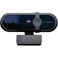 Black i-tec SOLOMON 100 1080p webcam with wide lens, built-in microphone, and adjustable clip.