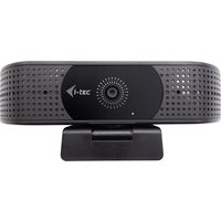 Black i-tec SOLOMON 500 4K PDAF Webcam with circular lens, perforated sides, and adjustable base.