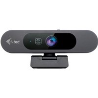 i-tec SOLOMON PRO 900 4K Webcam, sleek black design, wide lens, built-in microphone, and adjustable clip.