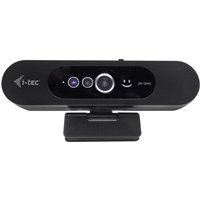 Black i-tec SOLOMON WH200 2K Webcam with Windows Hello, features three lenses and a smiley icon on the front.