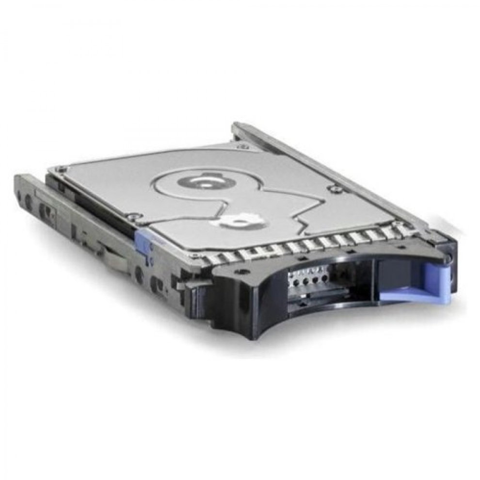 IBM 00W1239 internal hard drive featuring a sleek silver metal casing, 900 GB capacity, 10,000 RPM speed, and a 2.5" SAS interface for high-performance storage.