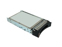 IBM 1TB SAS 2.5" internal hard drive with a silver metal casing, featuring a black connector and a sleek design, designed for high-performance storage at 7200 RPM.