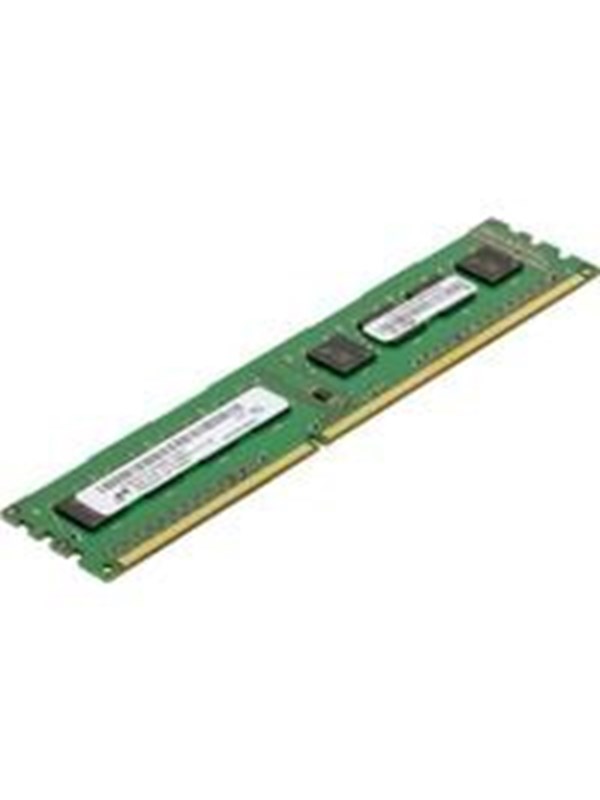 IBM 4GB PC3-12800 DDR3 memory module featuring a green circuit board with two black chips and gold connectors on the bottom edge.