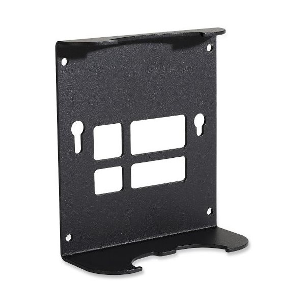Black metal mounting kit designed for TFT displays, featuring cutouts for cable management and secure mounting options, suitable for PC-Micro/Mini configurations.