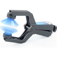 Black iFixit iSlack EVO 1 tool with blue suction cups and ergonomic handle for screen removal.
