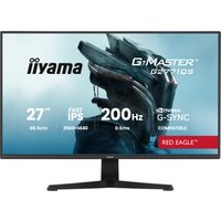 27" iiyama G-MASTER monitor, black frame, 2560x1440 resolution, 200Hz, Fast IPS, G-SYNC compatible, Red Eagle series