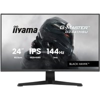Black iiyama G2441HSU-B1 monitor, 23.8" screen, 1920x1080 resolution, slim bezels, sturdy V-shaped stand.