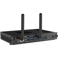 Black Iiyama workstation with dual antennas, multiple USB ports, HDMI, and audio jacks on the front panel.