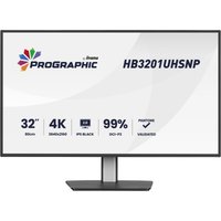 Iiyama ProGraphic HB3201UHSNP-B1 monitor, 31.5", slim black bezel, rectangular stand, 4K display.
