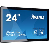 Black Iiyama ProLite TF2415MC-B2 23.8" Full HD LED touchscreen monitor with slim bezel and multi-user capability.